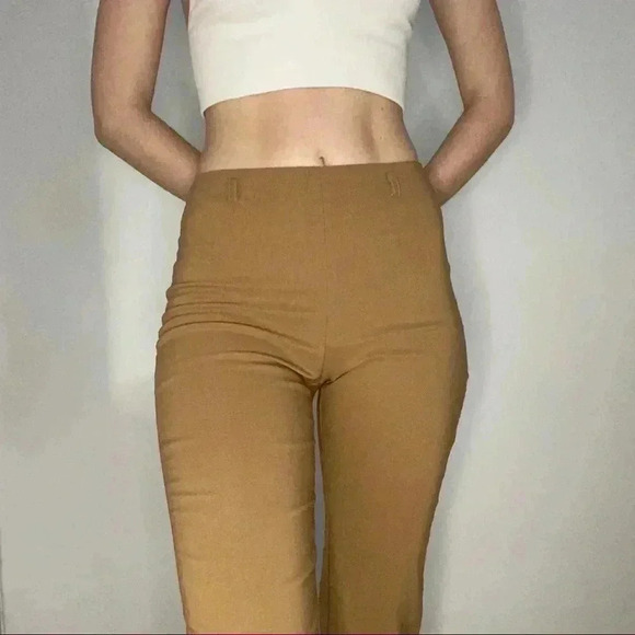 Tan brown flare pants. - Picture 1 of 5